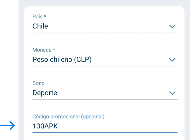 Cómo utilizar el código promocional 1xbet Betapk Chile